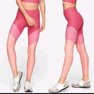 Outdoor Voices Red and Tan Leggings